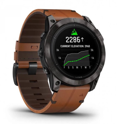 Garmin Epix Pro Gen 2 Sapphire Carbon Gray 51mm hestnut Leather Band
